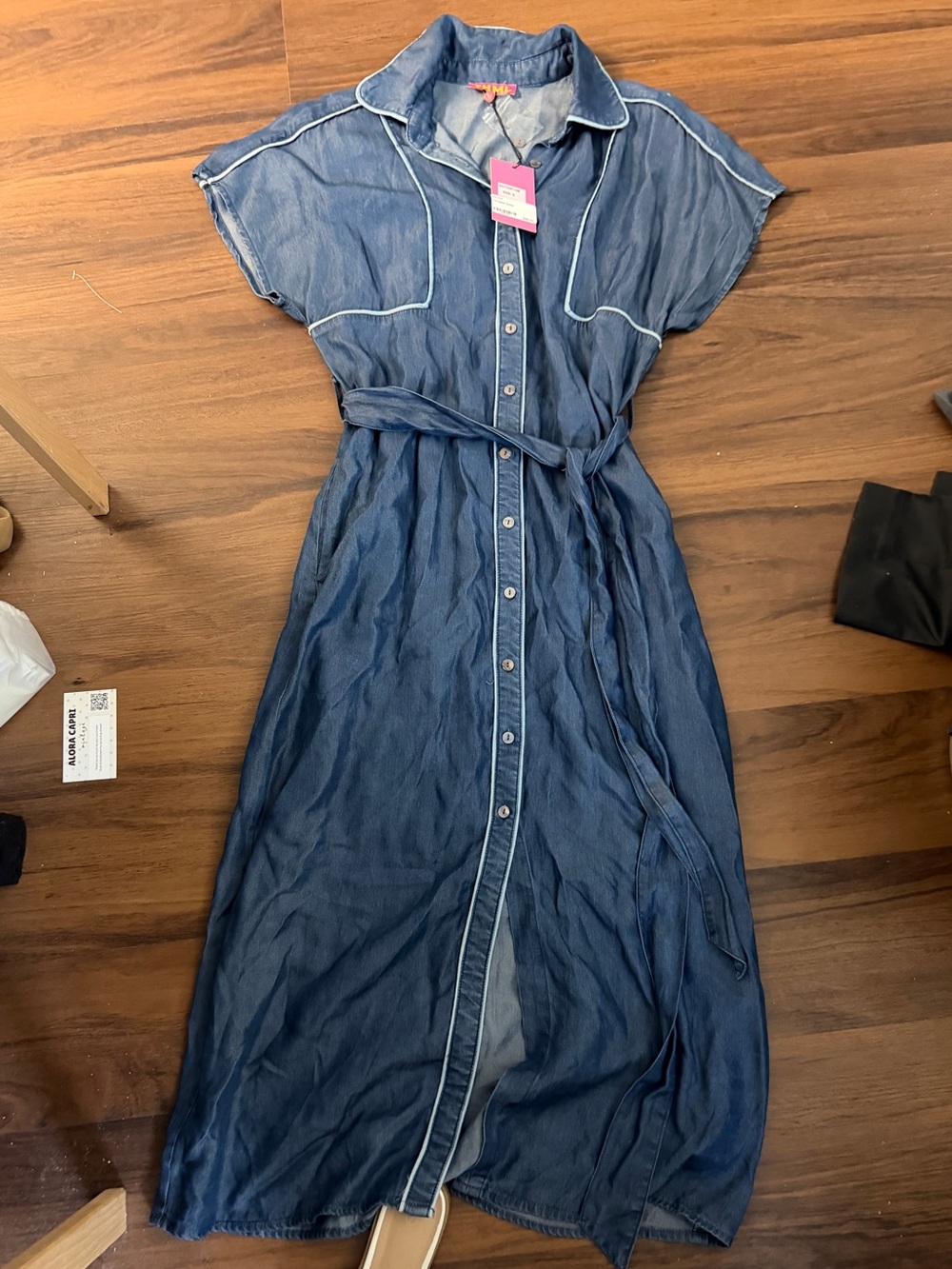 NWT THML Denim Dress size S - Picture 2 of 6